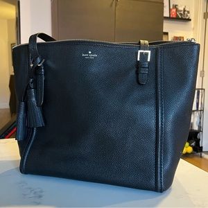 Kate Spade Black Leather Shoulder Bag Tote